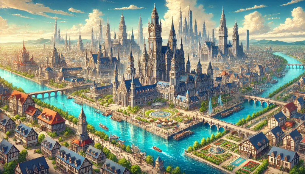 Ciudad Capital para La Puerta Infinita, el juego de rol de Ray BAcon